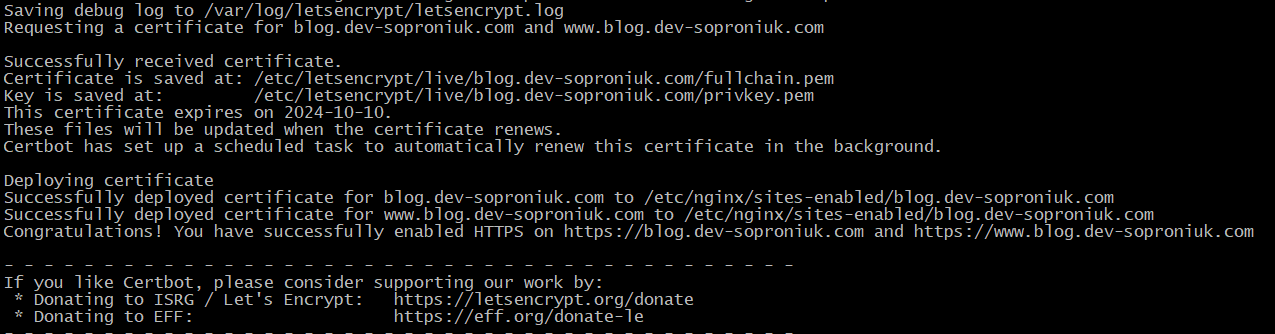 setup ssl encryption for domains